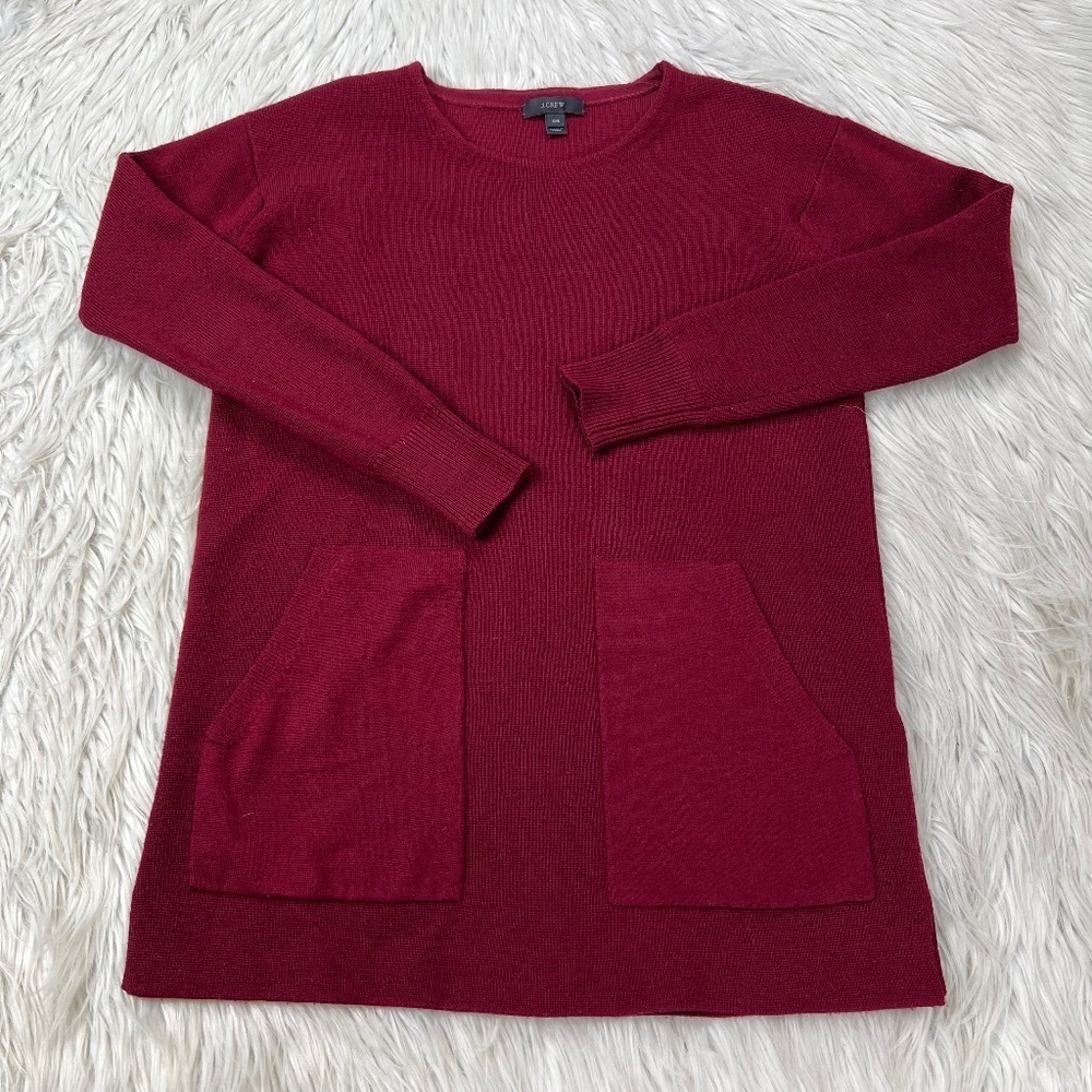 J.Crew 100% Merino Wool Long Line Pullover‎ Sweater